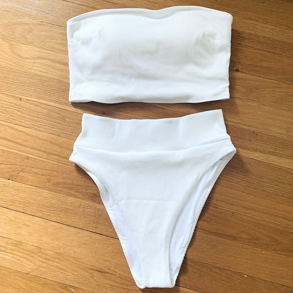 Aerie Two Piece Bikini, High Cut Cheeky Bottom
